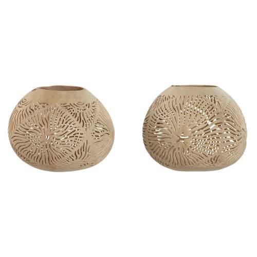 Svijećnjak Home ESPRIT Kokosova vlakna 15 x 15 x 13 cm (2 kom.) Cijena