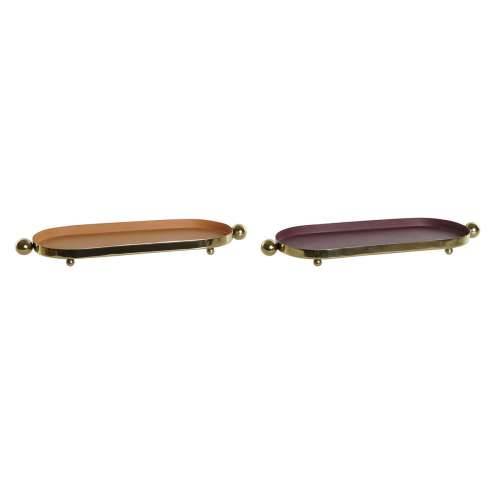 Stolni ukras DKD Home Decor Oranžna zlatan gradski 35 x 13 x 3 cm (2 kom.) Cijena