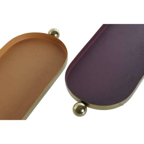 Stolni ukras DKD Home Decor Oranžna zlatan gradski 35 x 13 x 3 cm (2 kom.) Cijena