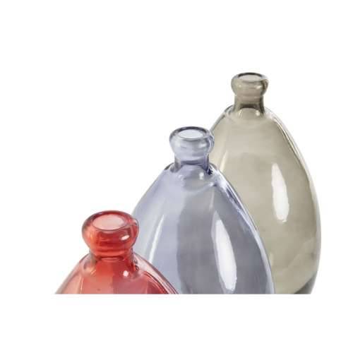Vrč DKD Home Decor Crna Crvena Mornarsko plava Kaljeno staklo 14 x 14 x 30 cm (3 kom.) Cijena