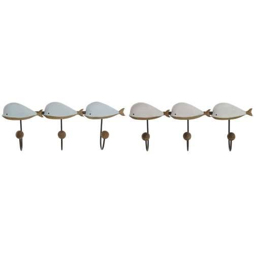 Zidna vješalica Home ESPRIT Bijela Nebesko plava Metal Paulovnija Kit 45 x 10 x 17,5 cm (2 kom.) Cijena