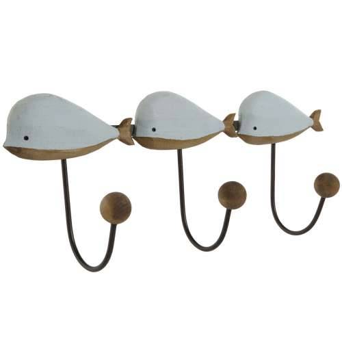 Zidna vješalica Home ESPRIT Bijela Nebesko plava Metal Paulovnija Kit 45 x 10 x 17,5 cm (2 kom.) Cijena
