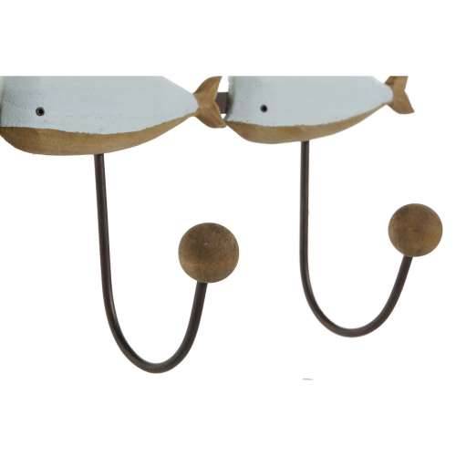 Zidna vješalica Home ESPRIT Bijela Nebesko plava Metal Paulovnija Kit 45 x 10 x 17,5 cm (2 kom.) Cijena