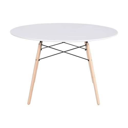 Blagavaonski stol Home ESPRIT Bijela Crna Prirodno Breza Drvo MDF 120 x 120 x 74 cm Cijena