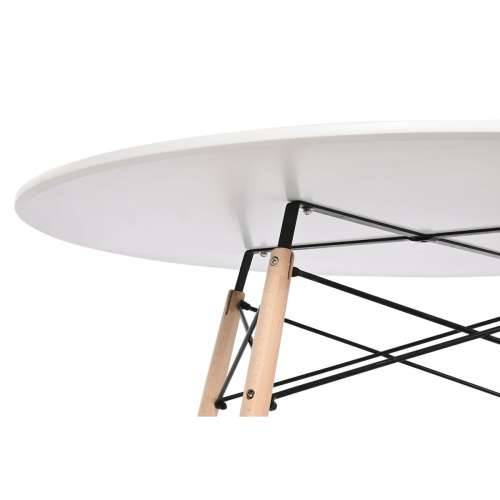 Blagavaonski stol Home ESPRIT Bijela Crna Prirodno Breza Drvo MDF 120 x 120 x 74 cm Cijena