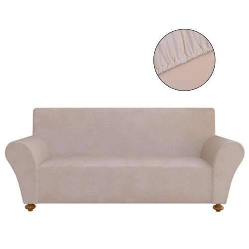 131090 Stretch Couch Slipcover Beige Polyester Jersey Cijena