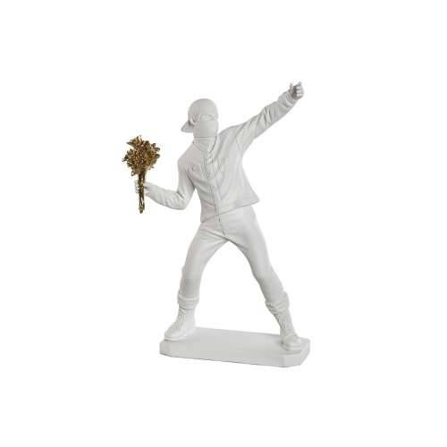 Ukrasna figura Home ESPRIT Bijela zlatan 23 x 12 x 40 cm Cijena