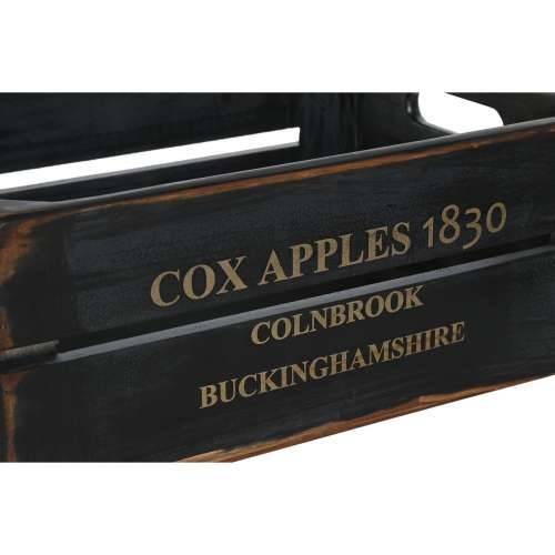 Kutije za odlaganje Home ESPRIT Cox Apples 1830 Crna Jelovina 40 x 30 x 15 cm 3 Dijelovi Cijena
