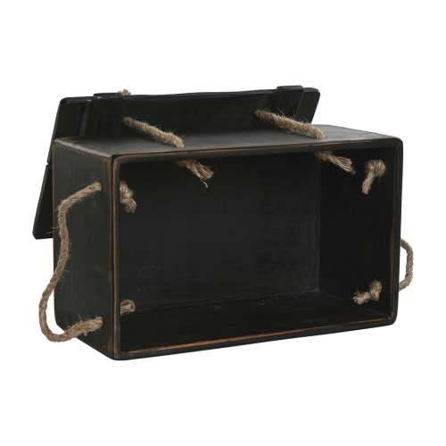 Kutije za odlaganje Home ESPRIT Crna Jelovina 38 x 24 x 20 cm 3 Dijelovi Cijena