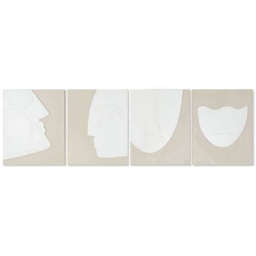Slika Home ESPRIT Bijela Bež Apstraktno Skandinavski 40 x 3 x 50 cm (4 kom.) Cijena