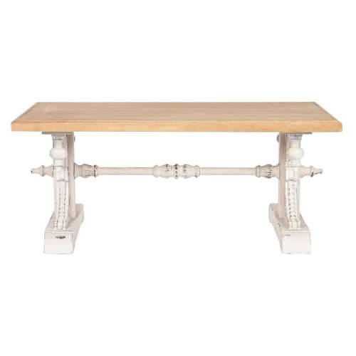 Stolić za dnevni boravak Home ESPRIT Bijela Prirodno Jelovina Drvo MDF 110 x 65 x 46 cm Cijena