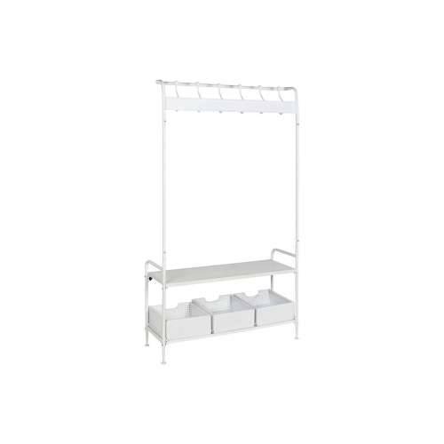 Vješalica za kapute s policom Home ESPRIT Bijela Metal Loft 110 x 36 x 186 cm Cijena