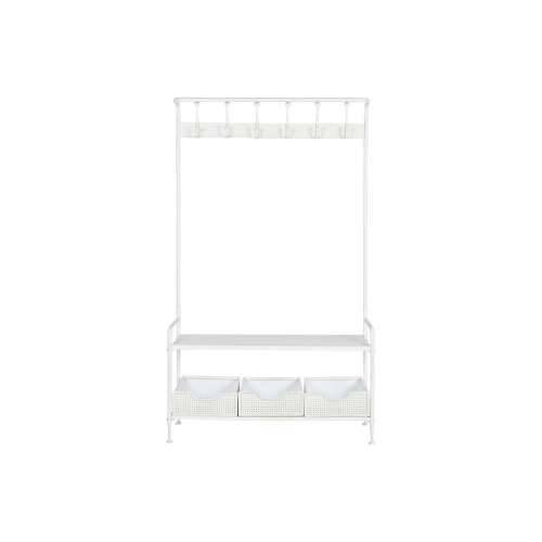 Vješalica za kapute s policom Home ESPRIT Bijela Metal Loft 110 x 36 x 186 cm Cijena