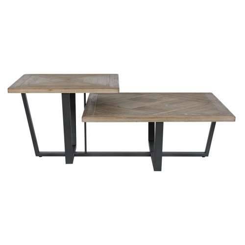 Stolić za dnevni boravak Home ESPRIT Crna Prirodno Metal Jelovina 118 x 78 x 45 cm Cijena