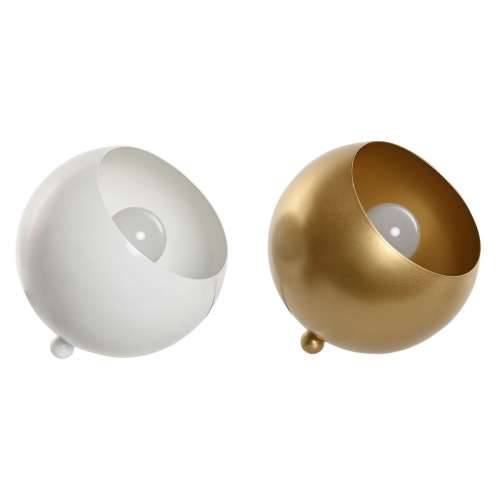 Stolna svjetiljka Home ESPRIT Bijela zlatan Metal 50 W 220 V 15 x 15 x 15 cm (2 kom.) Cijena