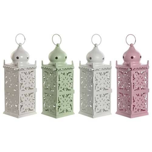 Laternas stends Home ESPRIT Bijela Zelena Roza Željezo Orijentalno 10 x 10 x 30 cm (4 kom.) Cijena