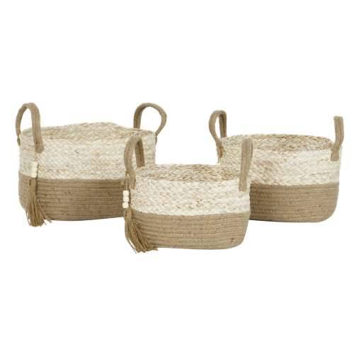 Set košara Home ESPRIT Prirodno Svijetlo smeđi Juta moderan 41 x 30 x 33 cm (3 Dijelovi) Cijena