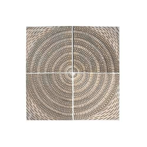 Zidni Ukras Home ESPRIT zlatan moderan 80 x 3,5 x 80 cm (4 Dijelovi) Cijena