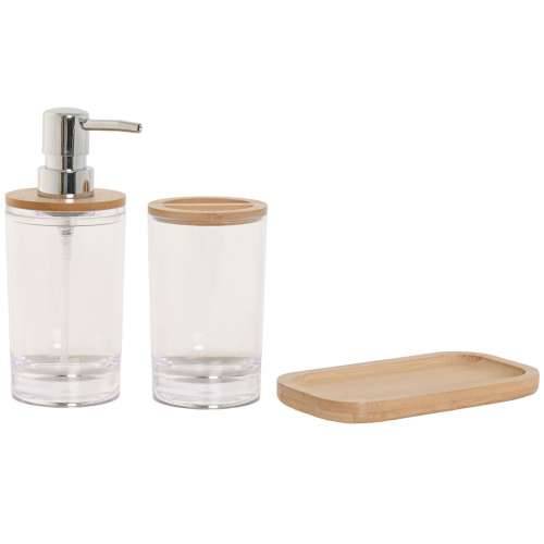 Set za Kupaonicu Home ESPRIT Providan Prirodno Bambus Aluminij polistiren 16 x 9 x 18 cm Cijena
