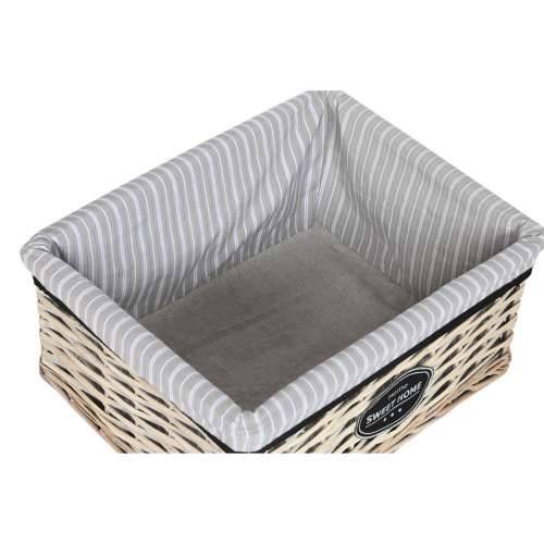 Košara za prljavo rublje Home ESPRIT Bijela Smeđa Crna Siva Prirodno ispleten od pruća Shabby Chic 47 x 35 x 55 cm 5 Dijelovi Cijena