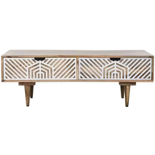 Stolić za dnevni boravak Home ESPRIT Bijela Drvo Manga 115 x 60 x 40 cm Cijena