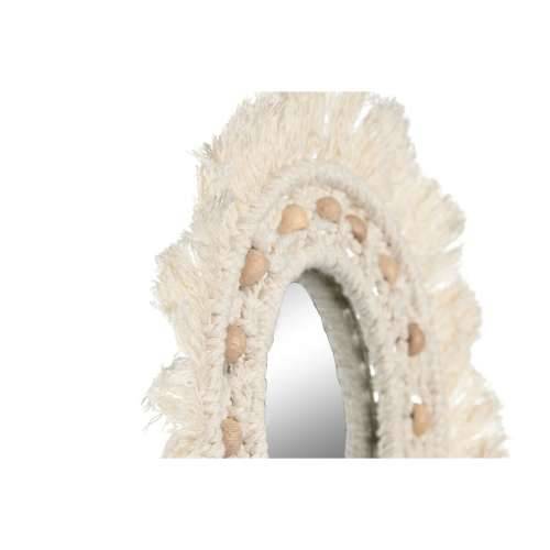 Zidno ogledalo Home ESPRIT Bijela Boho 20 x 1 x 20 cm (3 Dijelovi) Cijena