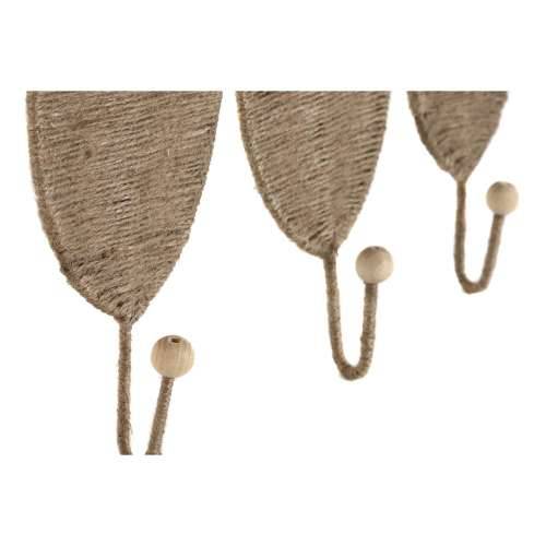 Zidna vješalica Home ESPRIT Prirodno Juta Metal 12 x 4 x 26 cm Cijena