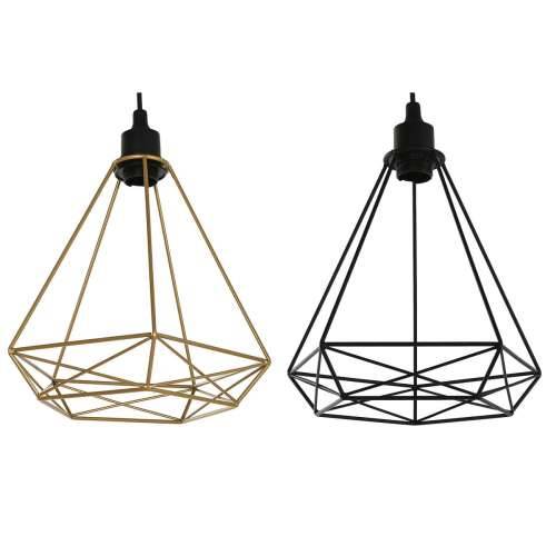 Stropna svjetiljka Home ESPRIT Crna zlatan Metal 50 W 28 x 27 x 34 cm (2 kom.) Cijena
