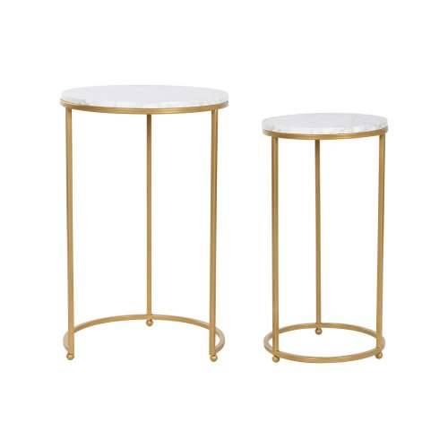 Set od dvije stolice Home ESPRIT zlatan Metal Mramor 40 x 40 x 64 cm Cijena