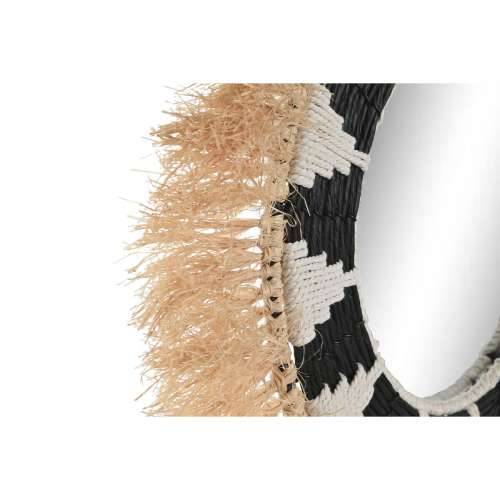 Zidno ogledalo Home ESPRIT Bijela Crna Prirodno Tropsko 50 x 3 x 50 cm Cijena