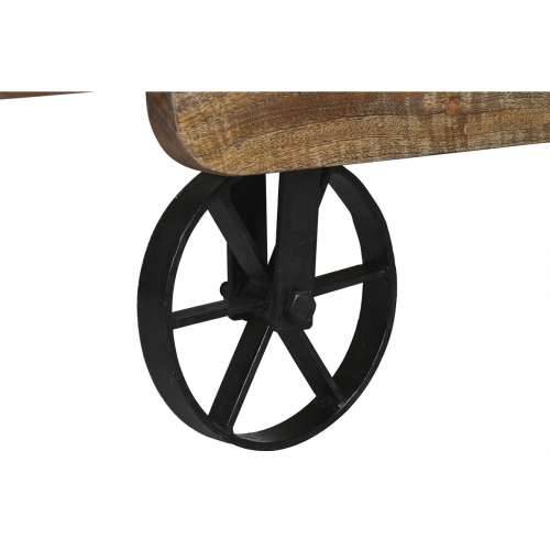 Stolić za dnevni boravak Home ESPRIT Crna Prirodno Metal Drvo Manga 130 x 80 x 32 cm Cijena