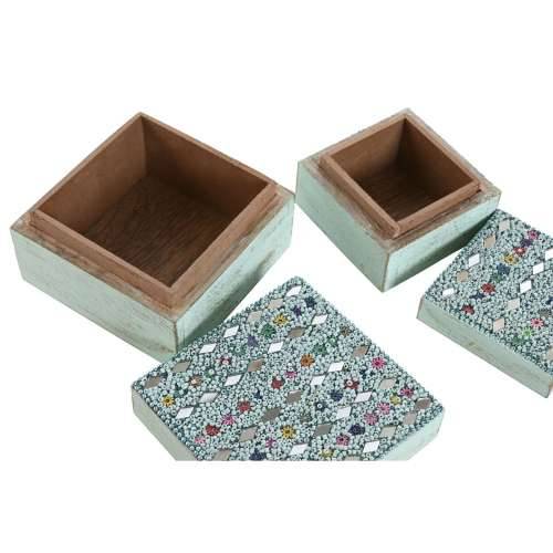 Kutija za nakit Home ESPRIT Pisana Drvo Manga 10 x 10 x 6 cm (2 Dijelovi) (6 kom.) Cijena