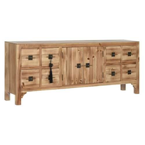 Namještaj za TV kabinet Home ESPRIT Crna Prirodno Jela Drvo MDF 130 x 24 x 51 cm Cijena