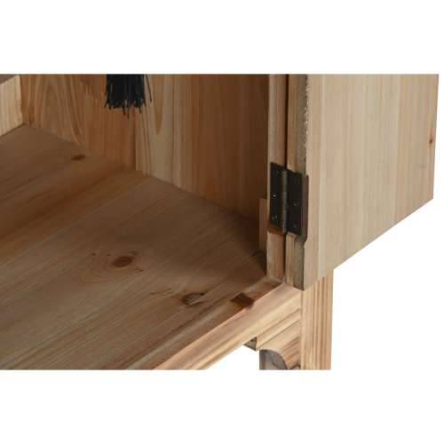 Noćni ormarić Home ESPRIT Crna Prirodno Jelovina Drvo MDF 45 x 34 x 66 cm Cijena