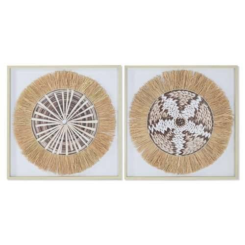 Platno Home ESPRIT Bijela Prirodno Boho 60 x 3 x 60 cm (2 kom.) Cijena