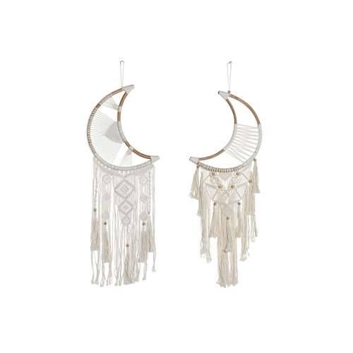 Decorațiune Suspendată Home ESPRIT Krema Prirodno Boho makrame (2 kom.) Cijena