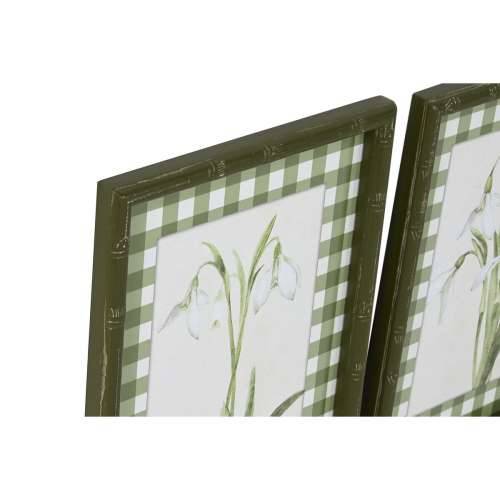 Slika Home ESPRIT Zelena Bež Shabby Chic Botaničke biljke 30 x 2,5 x 40 cm (4 kom.) Cijena