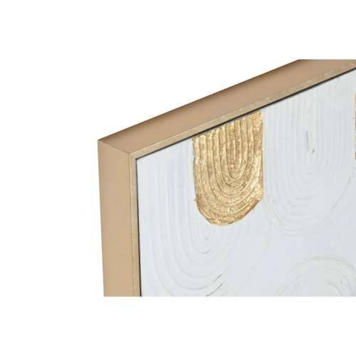 Slika Home ESPRIT Bijela zlatan polistiren Platno moderan 42 x 4 x 42 cm (2 kom.) Cijena