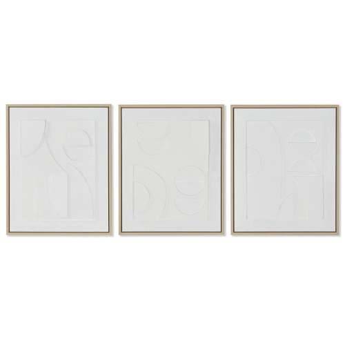 Slika Home ESPRIT Bijela polistiren Platno Apstraktno Skandinavski 40 x 4,8 x 50 cm (3 kom.) Cijena