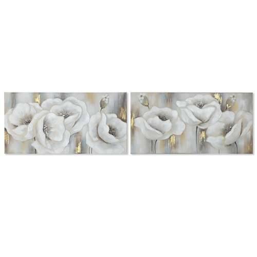 Slika Home ESPRIT Bijela Siva Platno Drvo MDF tradicionalan 120 x 3 x 60 cm (2 kom.) Cijena
