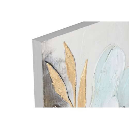 Slika Home ESPRIT Plava zlatan Platno Drvo MDF Cvijet Shabby Chic 60 x 3 x 90 cm (2 kom.) Cijena