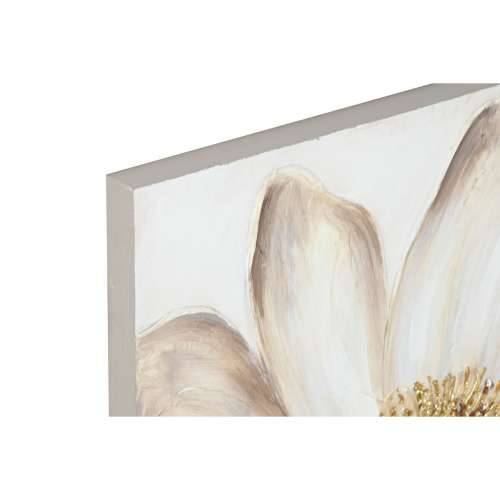 Slika Home ESPRIT Bež zlatan Platno Drvo MDF Cvijet romantični 60 x 3 x 60 cm (2 kom.) Cijena