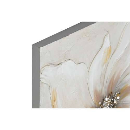 Slika Home ESPRIT Bijela Bež Platno Drvo MDF Cvijet romantični 50 x 2,5 x 50 cm (2 kom.) Cijena