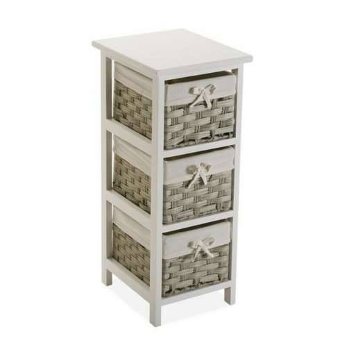 Višenamjenska komoda Versa Pompei 29 x 62 x 25 cm Bijela Cijena