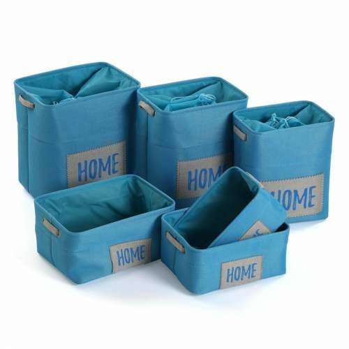 Set košara Versa Home 30 x 40 x 45 cm Plava Cijena