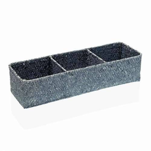 Višenamjenska Košara Versa Plava Morske alge 12 x 8 x 36 cm Cijena