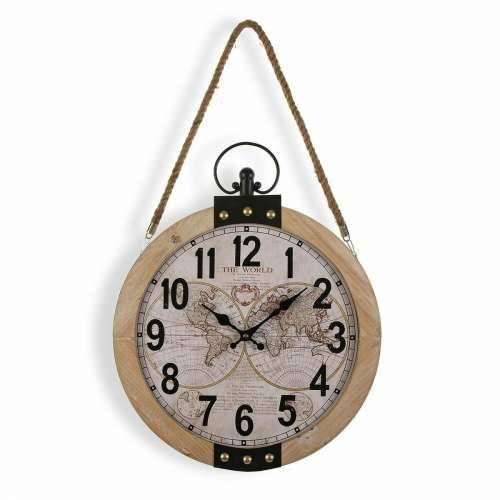 Zidni sat Versa Mapamundi 40 x 6,5 x 47 cm Drvo MDF Cijena