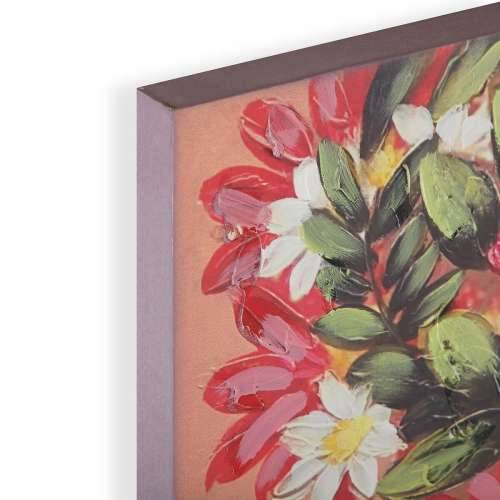 Slika Versa Roza Ziedi Platno Borovina 2,8 x 90 x 120 cm Cijena