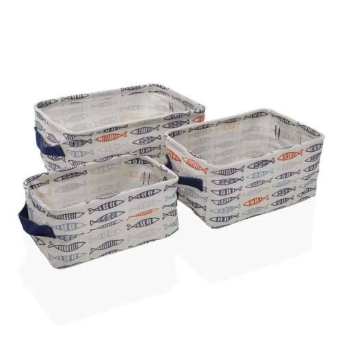 Set košara Versa 28 x 18 x 14 cm Ribe Pravokutno Cijena
