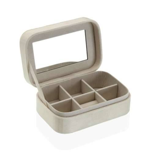 Kutija za nakit Versa Krema Drvo Ogledalo Drvo MDF 10 x 6 x 14,7 cm Cijena